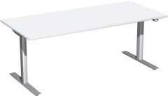 Elektro-Hubtisch höhenverstellbar, 1800x800x650-1250, Weiß/Silber