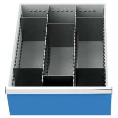 Schubladeneinteilung R 18-24 mit Metalleinteilung für Front 200 mm