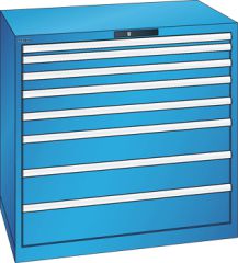 Schubladenschrank 8 Schubladen 1023x725x1000 RAL 5012 Lista 54x36E 78.303.010