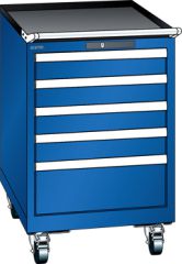 Schubladenschrank 5 Schubladen 564x572x890 RAL 5005 Lista 27x27E 78.112.100