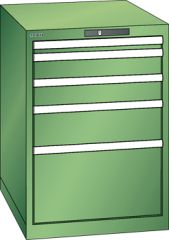 Schubladenschrank 5 Schubladen 564x725x800 RAL 6011 Lista 27x36E 78.130.030