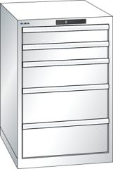 Schubladenschrank 5 Schubladen 564x725x850 RAL 9010 Lista 27x36E 14.399.110