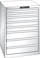 Schubladenschrank 8 Schubladen 717x725x1000 RAL 9010 Lista 36x36E 78.179.110