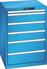 Schubladenschrank 6 Schubladen 717x725x1000 RAL 5012 Lista 36x36E 14.510.010