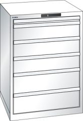 Schubladenschrank 6 Schubladen 717x725x1000 RAL 9010 Lista 36x36E 78.170.110