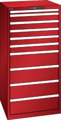 Schubladenschrank 10 Schubladen 717x725x1450 RAL 3003 Lista 36x36E 78.184.070