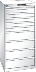 Schubladenschrank 10 Schubladen 717x725x1450 RAL 9010 Lista 36x36E 14.512.110