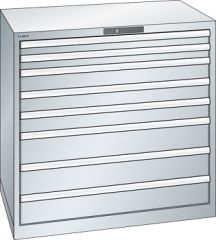 Schubladenschrank 8 Schubladen 1023x725x1000 RAL 7035 Lista 54x36E 78.189.020