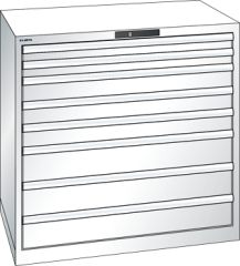 Schubladenschrank 8 Schubladen 1023x725x1000 RAL 9010 Lista 54x36E 14.513.110