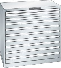 Schubladenschrank 10 Schubladen 1023x725x1000 RAL 7035 Lista 54x36E 78.190.020