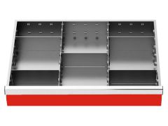 Schubladeneinteilung R 24-16 mit Metalleinteilung für Front 150 mm