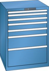 Schubladenschrank 7 Schubladen 717x725x1000 RAL 5019 Lista 36x36E 78.175.040