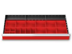Schubladeneinteilung R 36-16 mit Kleinteilekästen für Front 100 mm