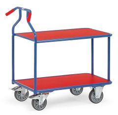 Optiliner-Tischwagen 3601 blau/rot Ladefläche 900 x 600 mm
