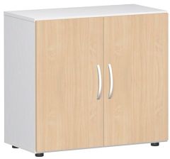 Flügeltürenschrank mit Standfüßen, inkl. Türdämpfer, nicht abschließbar, 800x420x752, Buche/Weiß