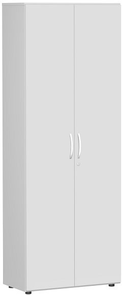 Flügeltürenschrank mit Standfüßen, inkl. Türdämpfer, abschließbar, 800x420x2160, Lichtgrau/Lichtgrau