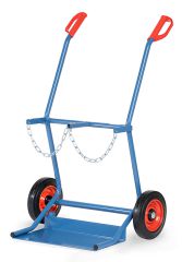 Stahlflaschenkarre 51006 Vollgummiräder 250 x 60 mm