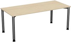 Schreibtisch höhenverstellbar, 1800x800x680-800, Ahorn/Anthrazit