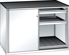 Schubladenschrank Schiebet�ren 1430x780x1020 RAL 9010 Lista 36x36E 79.482.110