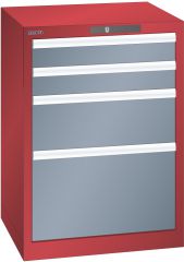 Schubladenschr 4 Schubl. 564x572x800 Korp.RAL 3003 Front NCS S 6502-B Lista 27x27E 78.288.522