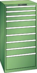 Schubladenschrank 9 Schubladen 717x725x1450 RAL 6011 Lista 36x36E 78.183.030