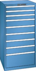 Schubladenschrank 9 Schubladen 717x725x1450 RAL 5019 Lista 36x36E 78.183.040
