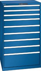 Schubladenschrank 9 Schubladen 870x725x1450 RAL 5010 Lista 45x36E 78.708.090