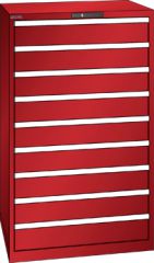 Schubladenschrank 9 Schubladen 870x725x1450 RAL 3003 Lista 45x36E 78.713.070