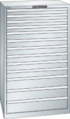 Schubladenschrank 13 Schubladen 870x725x1450 RAL 7035 Lista 45x36E 78.715.020