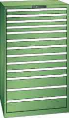 Schubladenschrank 13 Schubladen 870x725x1450 RAL 6011 Lista 45x36E 78.714.030