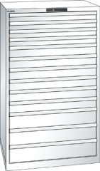 Schubladenschrank 13 Schubladen 870x725x1450 RAL 9010 Lista 45x36E 78.715.110