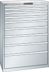 Schubladenschrank 9 Schubladen 1023x572x1450 RAL 7035 Lista 54x27E 78.769.020
