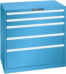 Schubladenschrank 5 Schubladen 1023x725x1000 RAL 5012 Lista54x36E 79.393.010