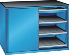 Schubladenschrank Schiebet�ren 1430x627x1020 RAL 5012 Lista 36x27E 79.424.010