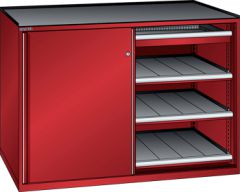 Schubladenschrank Schiebet�ren 1430x627x1020 RAL 3003 Lista 36x27E 79.424.070
