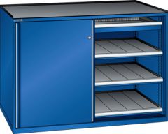 Schubladenschrank Schiebet�ren 1430x627x1020 RAL 5005 Lista 36x27E 79.424.100