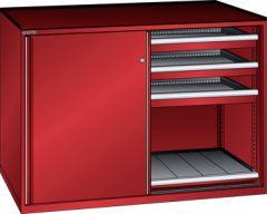 Schubladenschrank Schiebet�ren 1430x627x1020 RAL 3003 Lista 36x27E 79.429.070