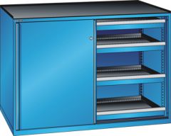 Schubladenschrank Schiebet�ren 1430x627x1020 RAL 5012 Lista 36x27E 79.430.010