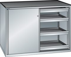 Schubladenschrank Schiebet�ren 1430x627x1020 RAL 7035 Lista 36x27E 79.430.020