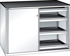 Schubladenschrank Schiebet�ren 1430x627x1020 RAL 9010 Lista 36x27E 79.431.110