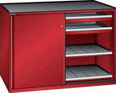 Schubladenschrank Schiebet�ren 1430x627x1020 RAL 3003 Lista 36x27E 79.433.070