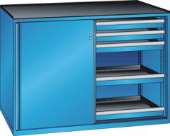 Schubladenschrank Schiebet�ren 1430x627x1020 RAL 5012 Lista 36x27E 79.434.010