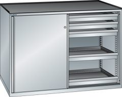 Schubladenschrank Schiebet�ren 1430x627x1020 RAL 7035 Lista 36x27E 79.435.020
