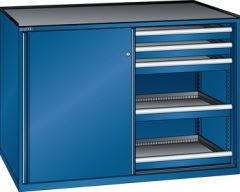 Schubladenschrank Schiebet�ren 1430x627x1020 RAL 5010 Lista 36x27E 79.434.090