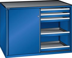 Schubladenschrank Schiebet�ren 1430x627x1020 RAL 5005 Lista 36x27E 79.434.100