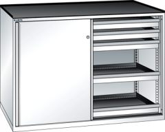 Schubladenschrank Schiebet�ren 1430x627x1020 RAL 9010 Lista 36x27E 79.434.110