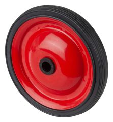 Stahlscheibenrad A70.130, Produkttyp: Räder, Material/Art des Radkörpers: Stahlfelge, Material der Lauffläche: PVC-Reifen schwarz, Lager: Gleitlager, Ø Rad:  130 mm, Tragkraft: 15 kg
