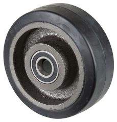 Gummirad B81.203, Produkttyp: Räder, Material/Art des Radkörpers: Guss, Material der Lauffläche: Elastikgummi schwarz, Lager: Kugellager, Ø Rad:  200 mm, Tragkraft: 550 kg
