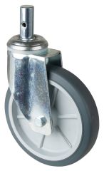 Schwere Apparaterolle C102.A80.151, Produkttyp: Lenkrollen, Material/Art des Radkörpers: Kunststoff, Material der Lauffläche: thermoplastischer Gummi grau, Lager: Gleitlager, Ø Rad:  150 mm, Tragkraft: 100 kg
