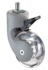 Kunststoff-Lenkrolle mit Feststeller F311.076, Produkttyp: Lenkrollen mit Feststeller, Ø Rad:  75 mm, Tragkraft: 50 kg, Befestigung: Gewindestift